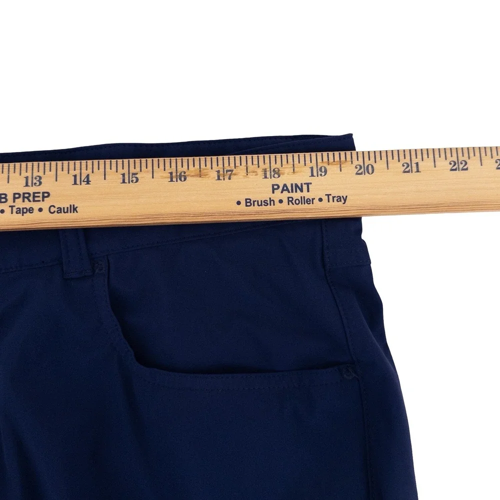 Peter Millar Mens 40x31 Bingham Performance Five-Pocket Pant Trousers Navy Blue
